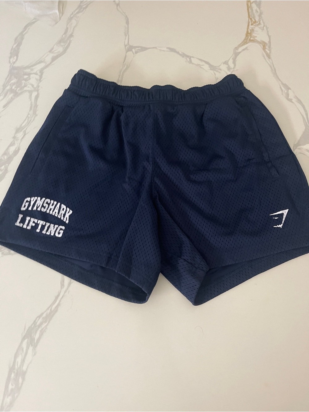 Gymshark Men's Navy Athletic Lifting Shorts M